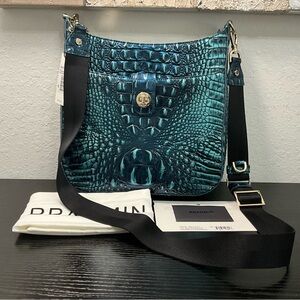 Brahmin Leia BLUE PATINA MELBOURNE Crossbody SHOULDER bag W/Eyes